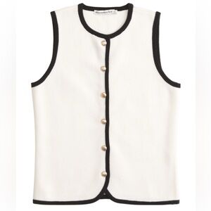 Abercrombie Black Trim Lady Sweater Vest Size M